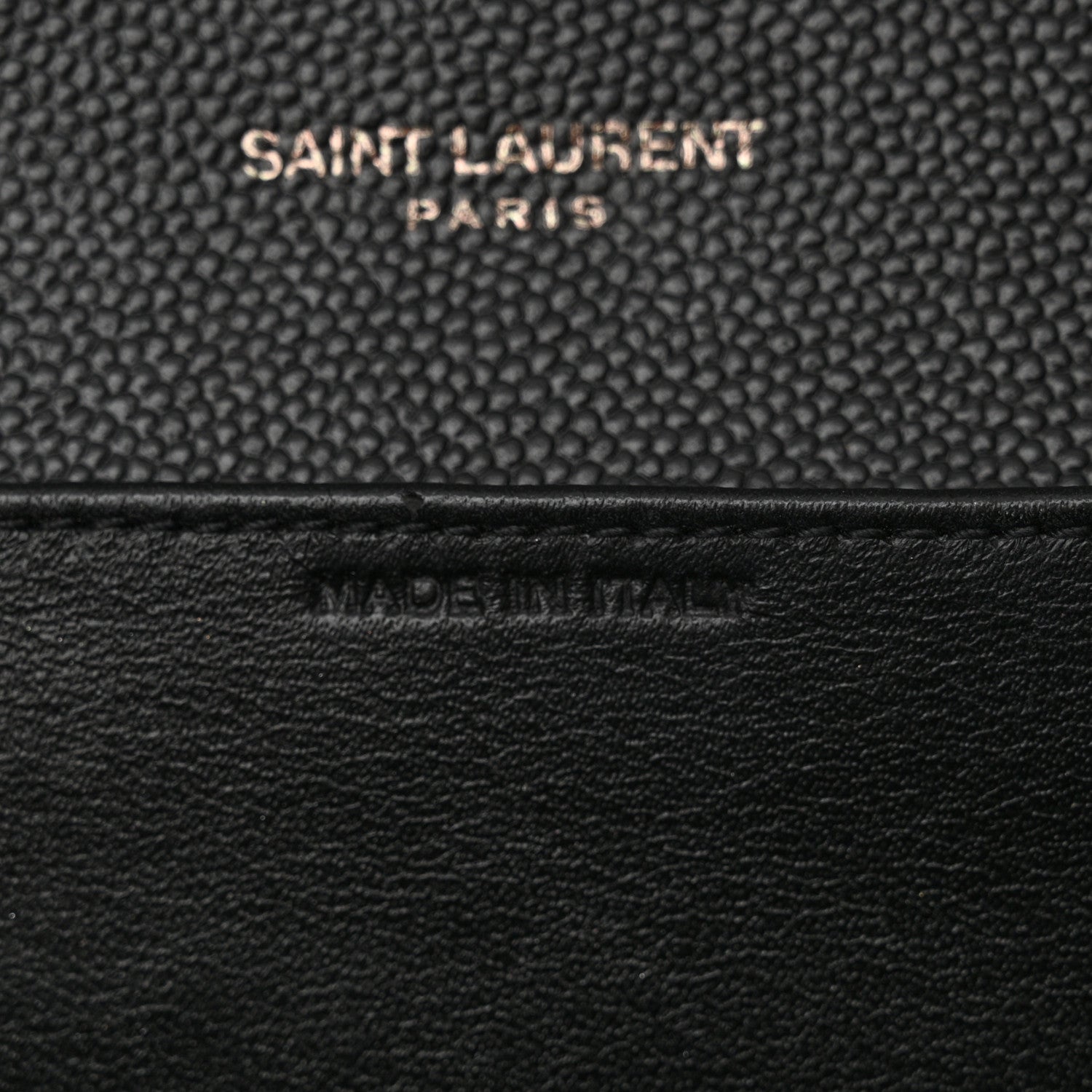 Saint Laurent Grain de Poudre Uptown Chain Wallet Black 7 of 17