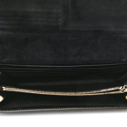 Saint Laurent Metallic Calfskin Monogram Belle de Jour Chain Clutch Gold 4 of 20