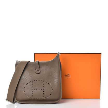 Hermes Taurillon Clemence Evelyne III PM Etoupe 10 of 10