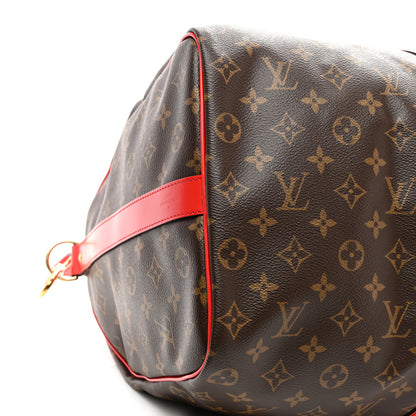 Louis Vuitton Calfskin Monogram Keepall Bandouliere 50 Coquelicot 8 of 9