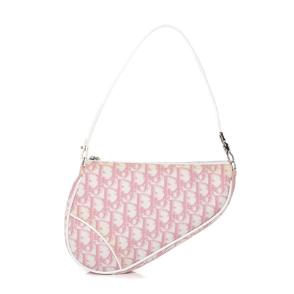 Christian Dior Monogram Mini Saddle Pochette Pink 1 of 9
