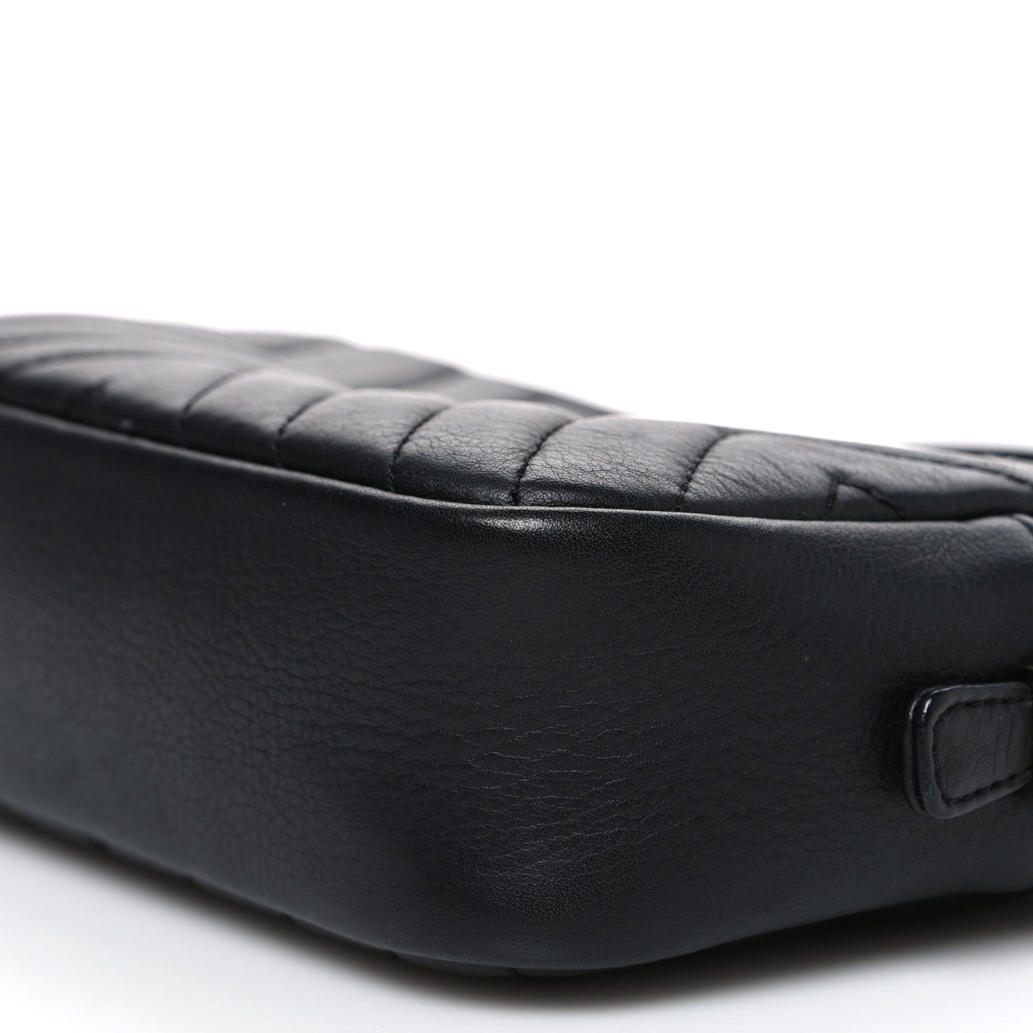 Chanel Calfskin Diagonal Chevron Quilted Tassel Camera Case Black 10 of 10