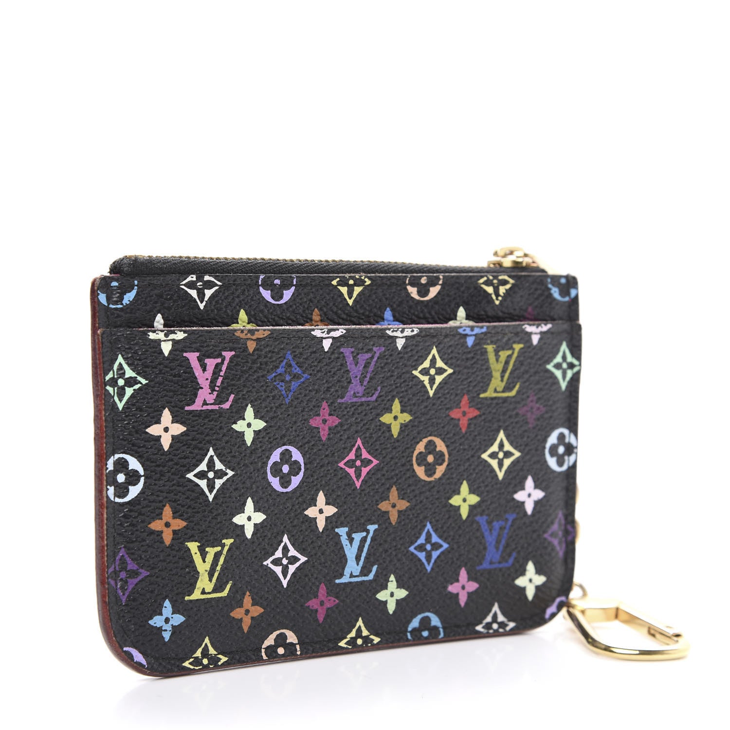Louis Vuitton Monogram Multicolor Key Pouch Black Grenade 2 of 8