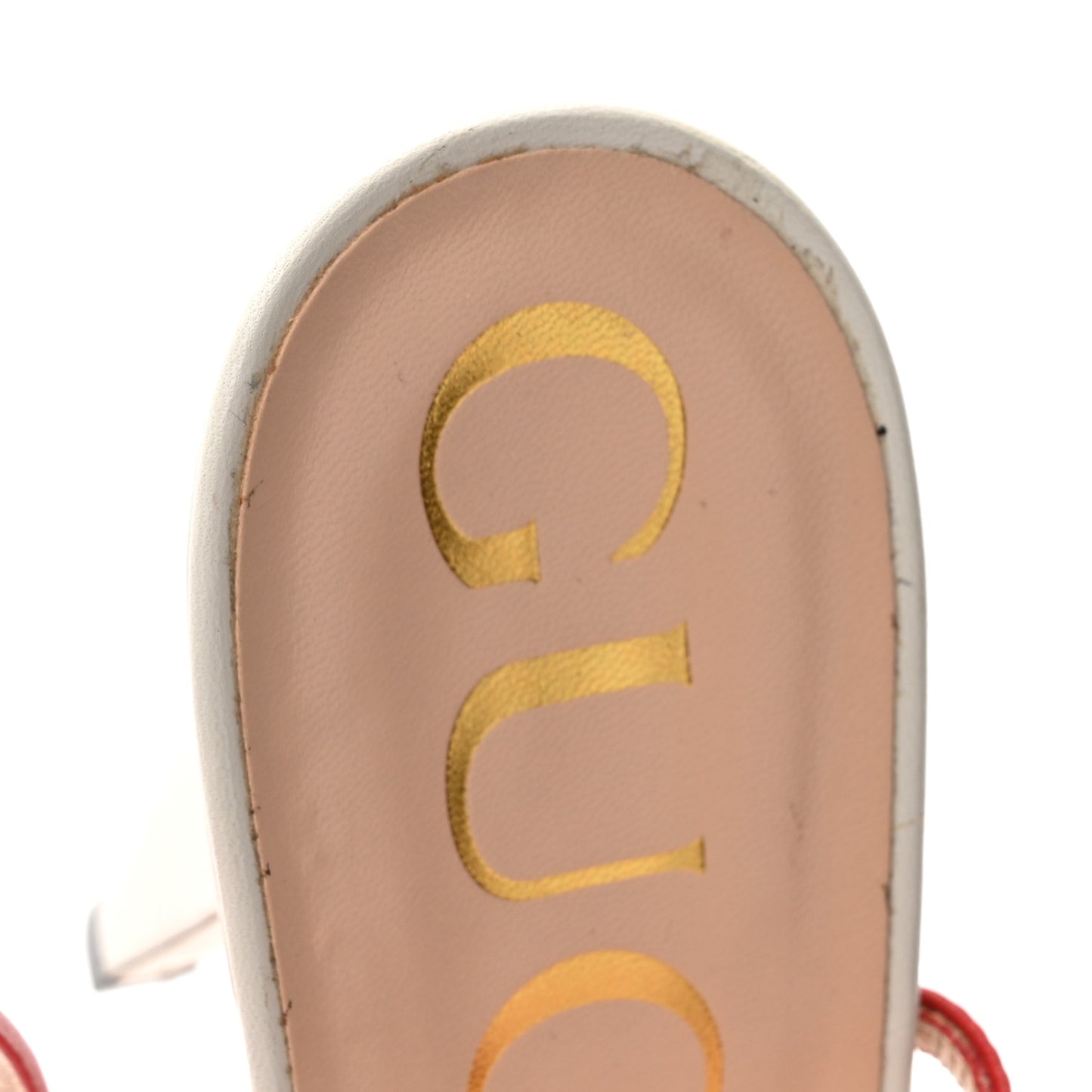 Calfskin Crystal GG Isa Ankle Strap Mid Heel Sandals 40 Multicolor