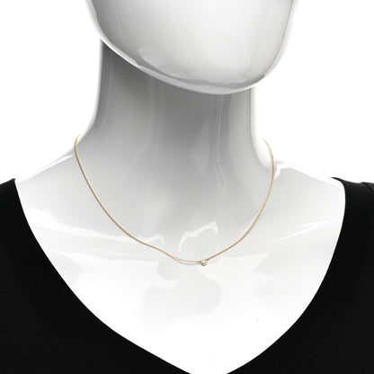 Tiffany 18K Yellow Gold Diamond .05ct Elsa Peretti Diamonds by the Yard Pendant Necklace 2 of 5