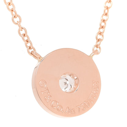 Tiffany 18K Rose Gold Diamond 1837 Circle Pendant Necklace 6 of 7