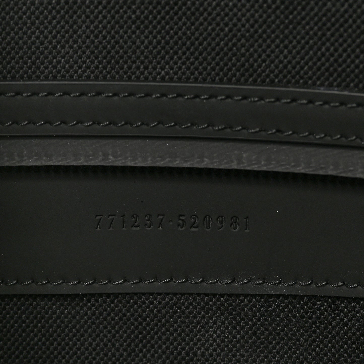 Rubber Effect GG Embossed Large Duffle Bag Black