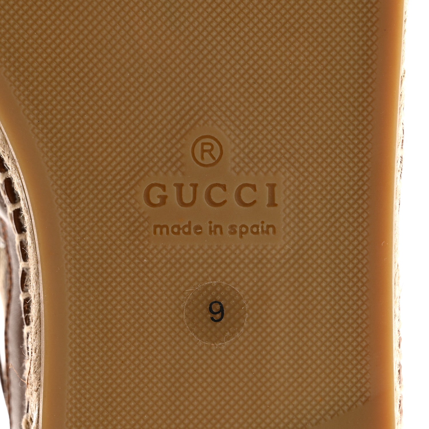 Gucci GG Monogram Mens Espadrille Loafers 9 Beige Ebony Mystic White 7 of 9