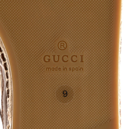 Gucci GG Monogram Mens Espadrille Loafers 9 Beige Ebony Mystic White 7 of 9