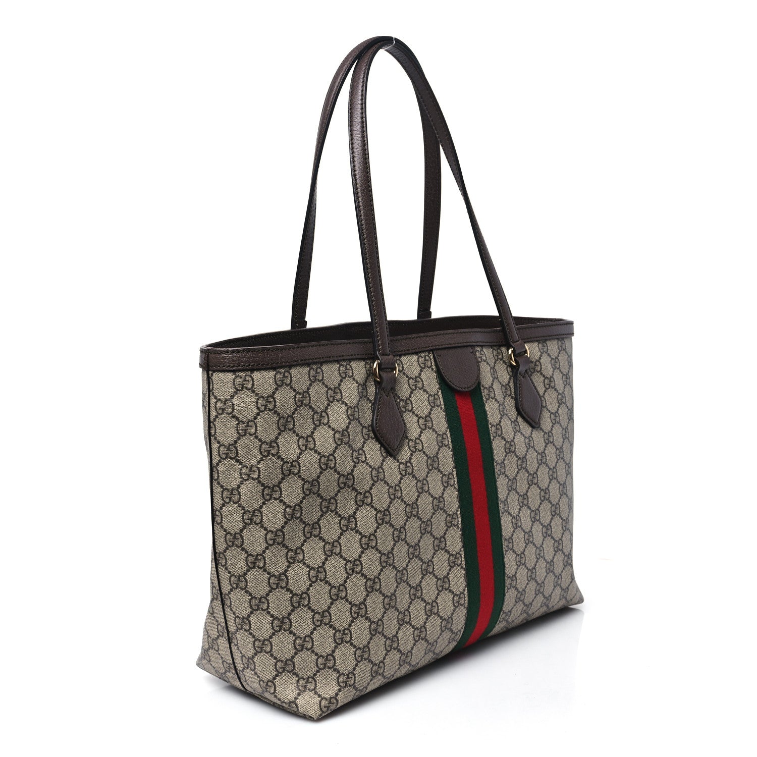 Gucci GG Supreme Monogram Medium Ophidia Shopping Tote Brown 3 of 10
