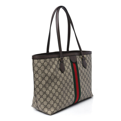 Gucci GG Supreme Monogram Medium Ophidia Shopping Tote Brown 3 of 10