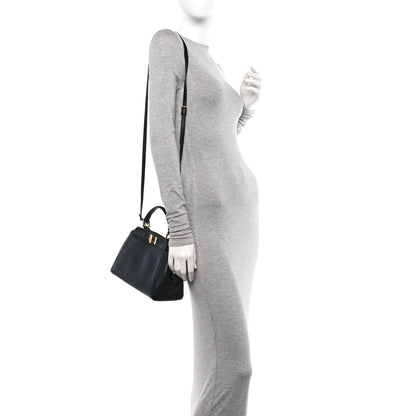 Fendi Nappa Mini Peekaboo Iconic Satchel Black 2 of 10