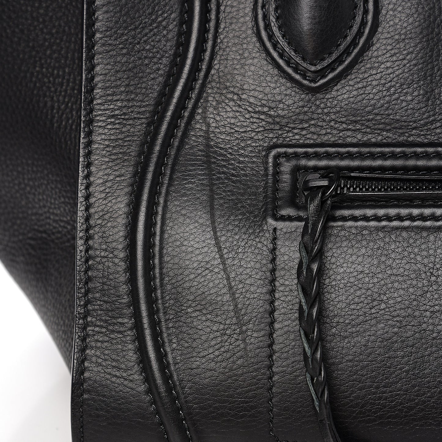 Supple Calfskin Medium Phantom Luggage Black