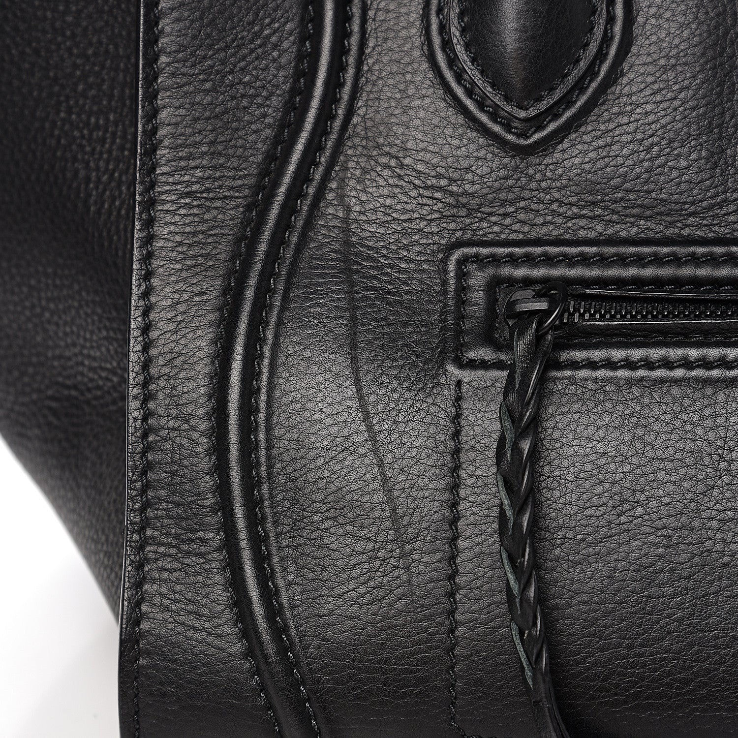Celine Supple Calfskin Medium Phantom Luggage Black 6 of 10