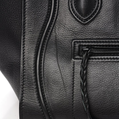 Celine Supple Calfskin Medium Phantom Luggage Black 6 of 10