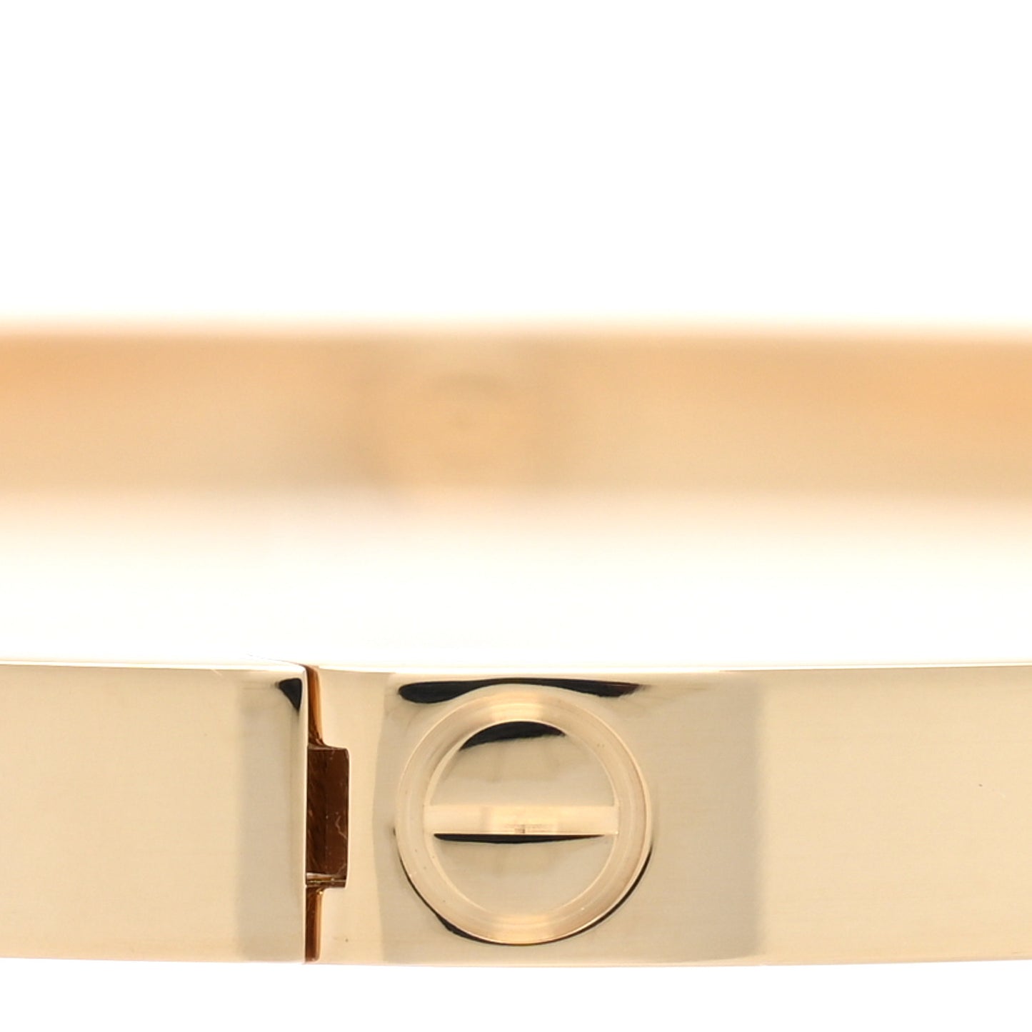 18K Yellow Gold 6 Diamond Small LOVE Bracelet 17