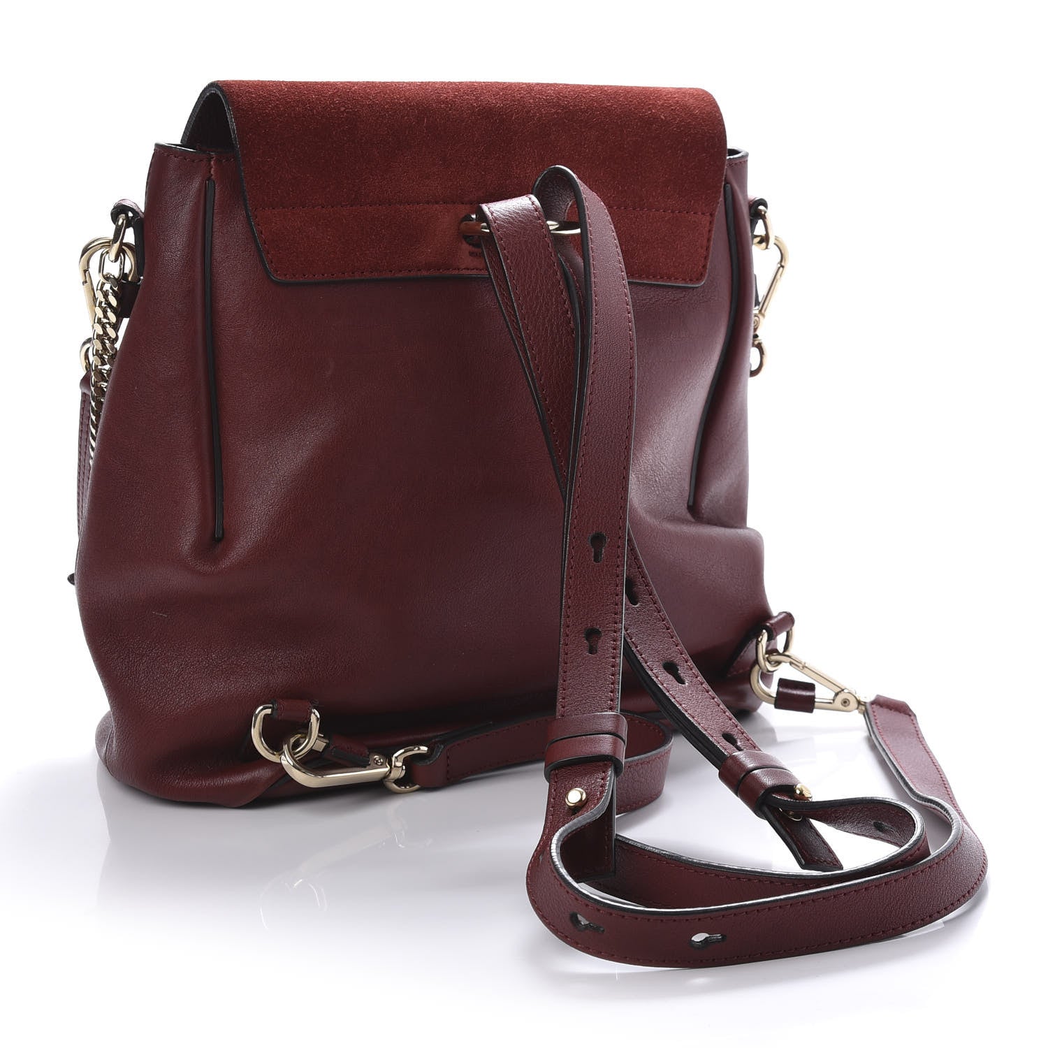 Chloe Suede Calfskin Medium Faye Backpack Sienna Red 4 of 18