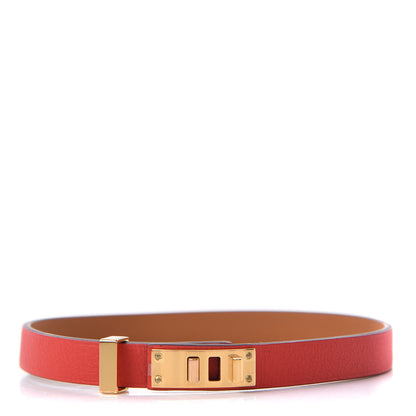 Hermes Swift Mini Dog Double Tour Bracelet T2 Rouge Tomate 1 of 9