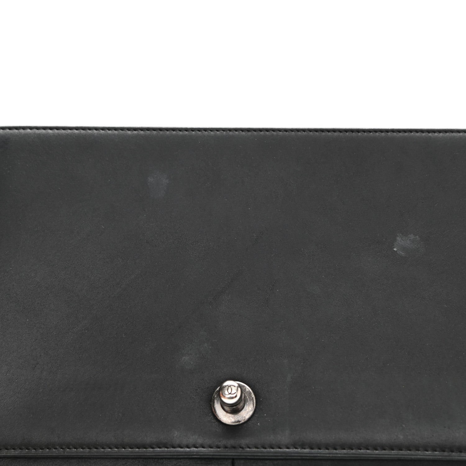 Chanel Shearling Iridescent Calfskin Medium Boy Flap Black Grey 12 of 13