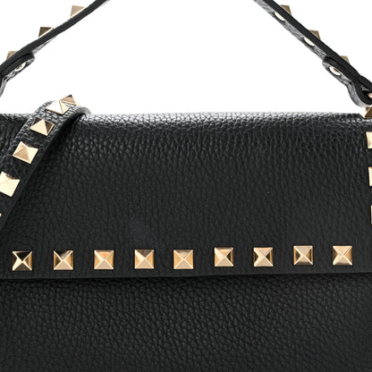 Valentino Garavani Grainy Calfskin Rockstud Crossbody Pouch Black 7 of 9