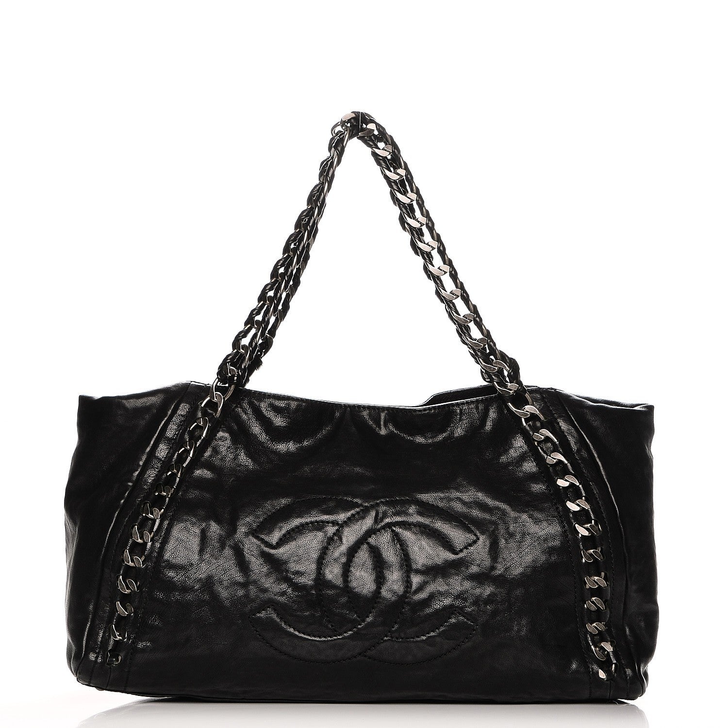 Chanel Glazed Caviar East West Modern Chain Tote Black 1 of 7