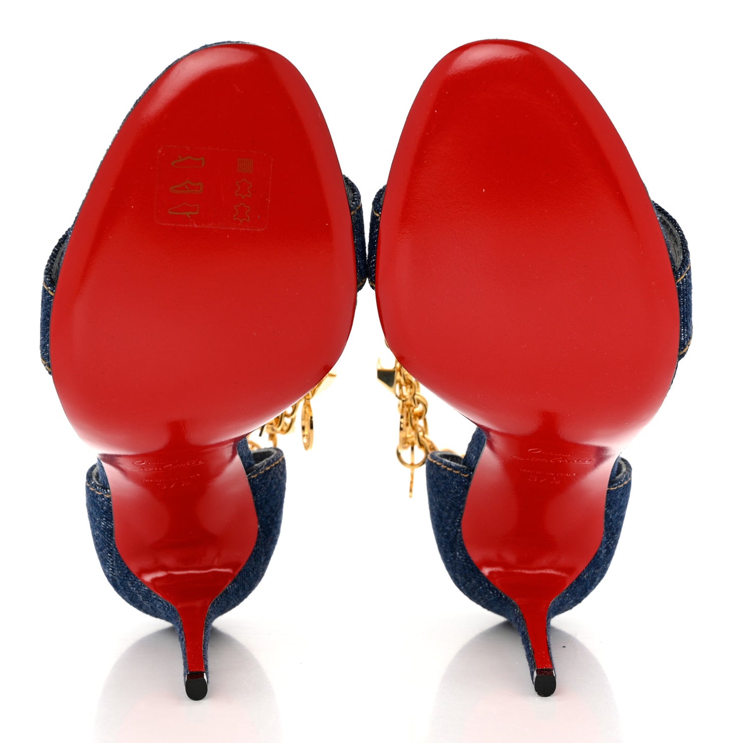 Denim Gourmi 100 Sandals 37.5 Blue Gold