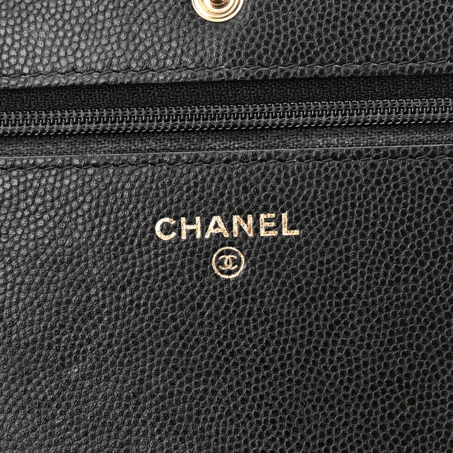 Chanel Caviar Camellia Embossed Wallet On Chain WOC Black 6 of 12
