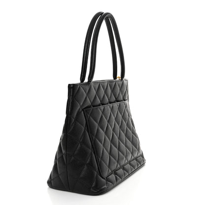 Chanel Caviar Quilted Medallion Tote Black 3 of 20