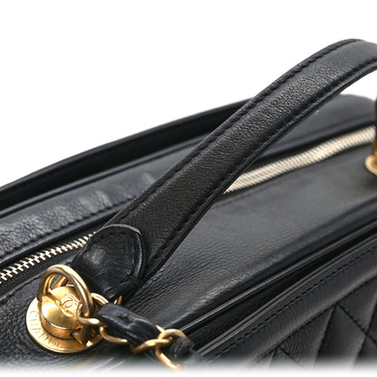 Chanel Calfskin Quilted CC Medium Vanity Case Black 14 of 14
