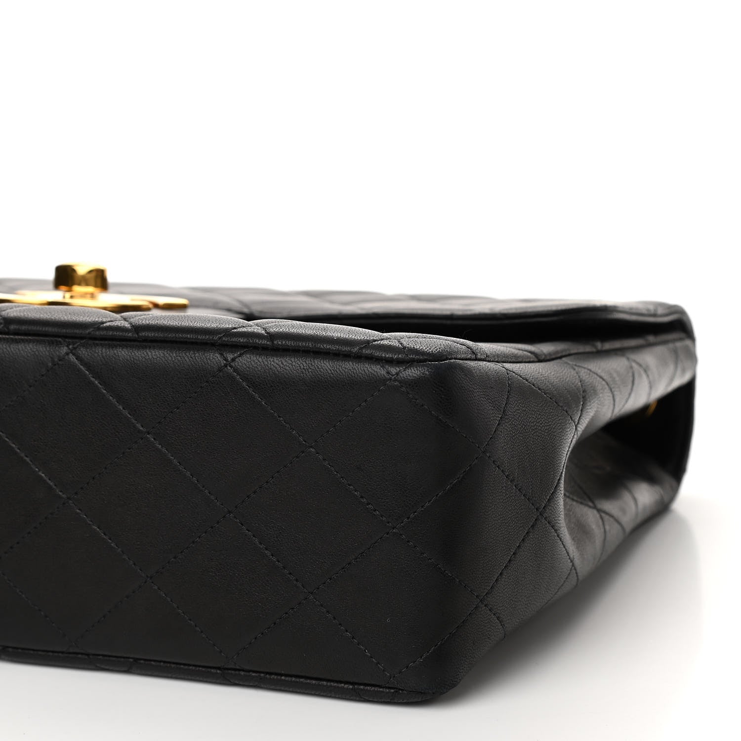 Chanel Lambskin Quilted XL Jumbo Single Flap Black 11 of 11