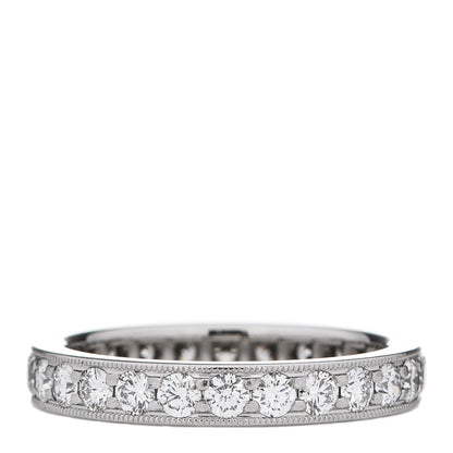 Tiffany Platinum Diamond 3.2mm Legacy Band Ring 56 7.5 3 of 5
