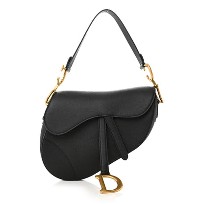 Christian Dior Grained Calfskin Saddle Bag Black 1 of 12