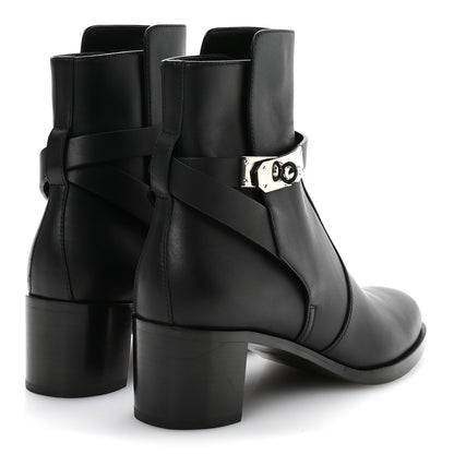 Hermes Calfskin Frenchie 50 Ankle Boots 37.5 Black 5 of 9
