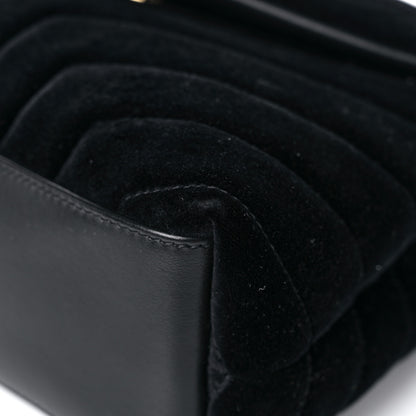 Saint Laurent Velvet Y Quilted Monogram Small Loulou Chain Satchel Black 10 of 10