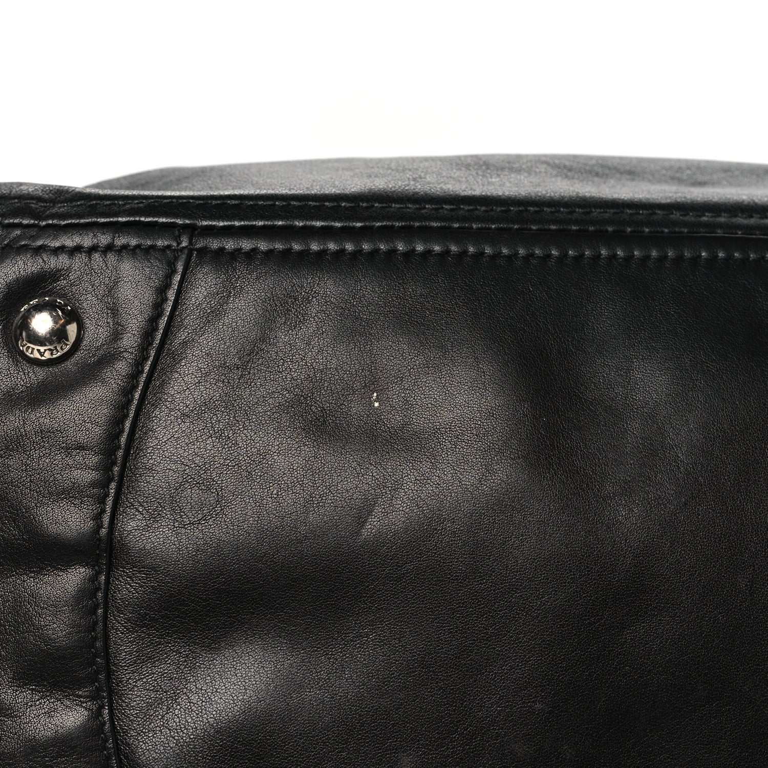 Prada Soft Calf Pleated Hobo Black 11 of 12