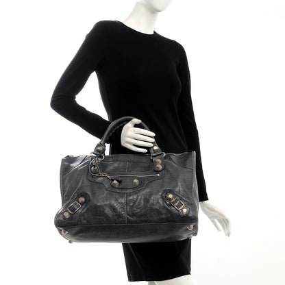 Balenciaga Agneau Giant 21 Silver Hardware Work Dark Night 2 of 15