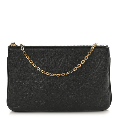 Louis Vuitton Empreinte Double Zip Pochette Black 1 of 10