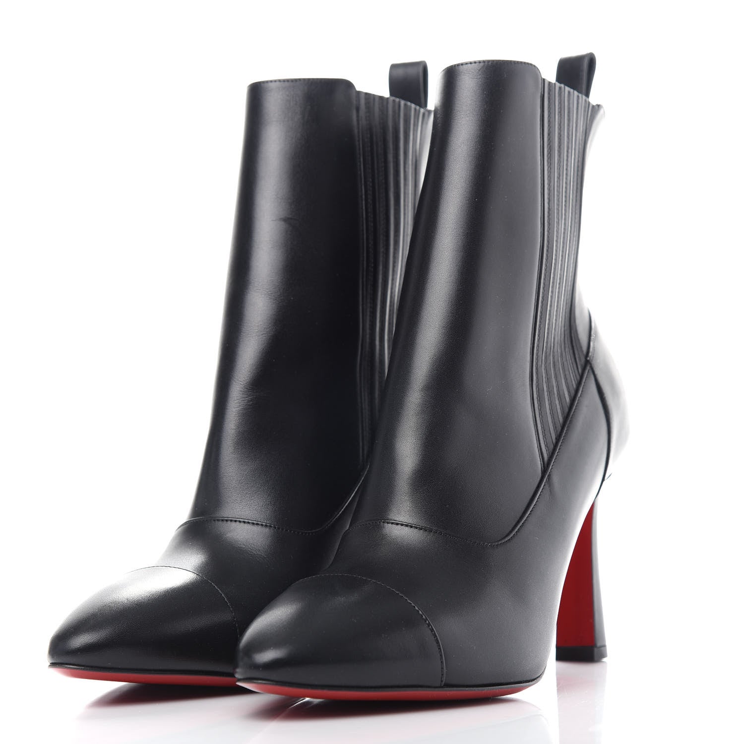 Christian Louboutin Calfskin Shine Me In The 90s 85 Ankle Boots 39.5 Black 3 of 9