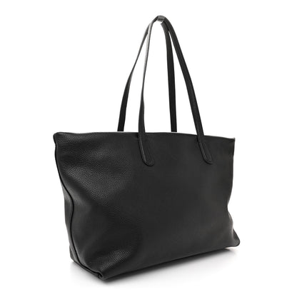 Mansur Gavriel Pebbled Calfskin Everyday Zip Tote Black 3 of 10