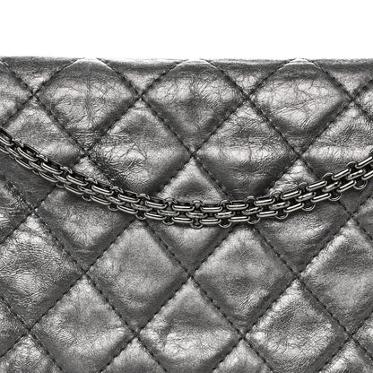 Chanel Metallic Aged Calfskin Quilted 2.55 Reissue 227 Flap Dark Silver 8 of 13