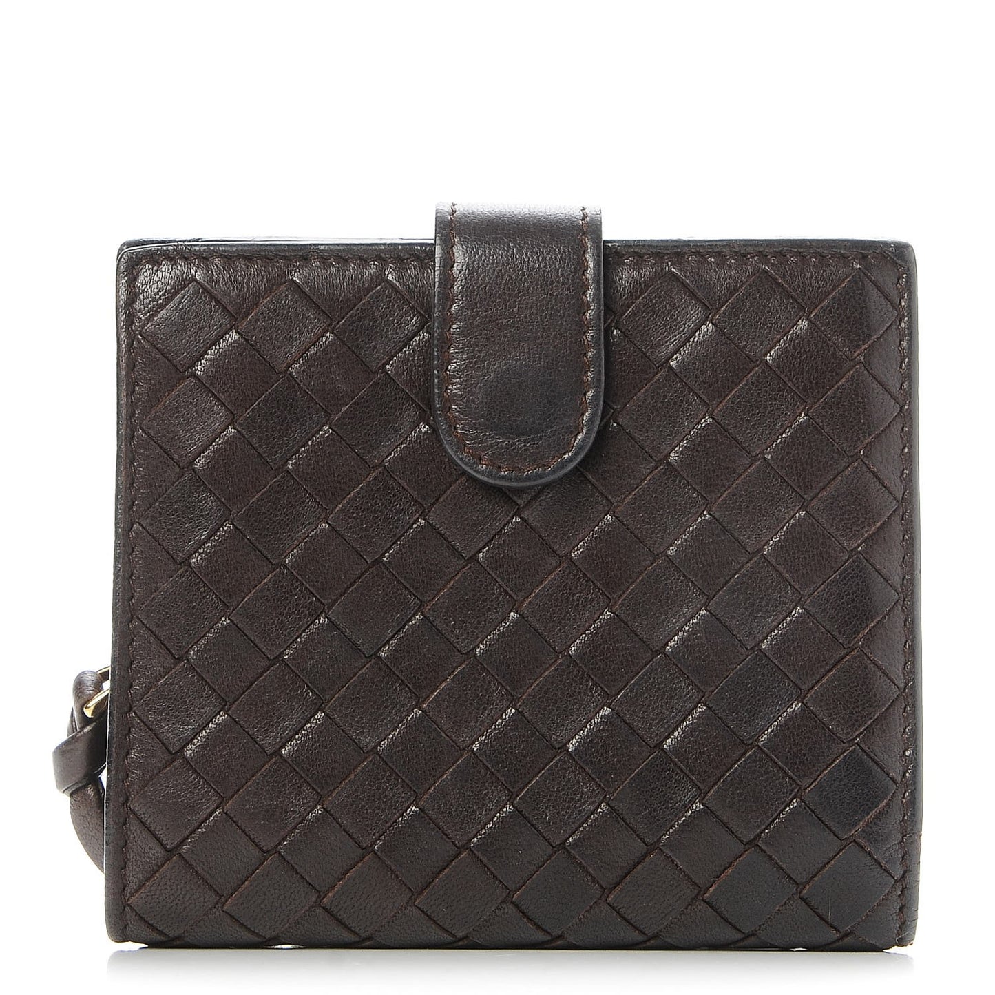 Nappa Intrecciato French Flap Wallet Ebano