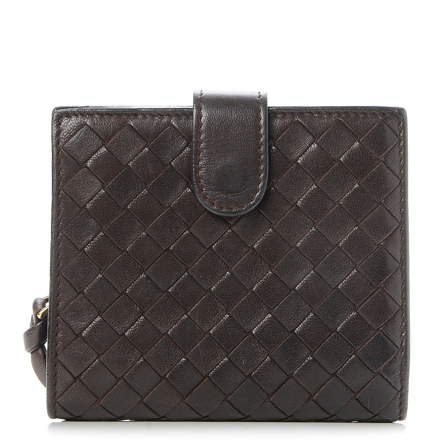 Bottega Veneta Nappa Intrecciato French Flap Wallet Ebano 1 of 8