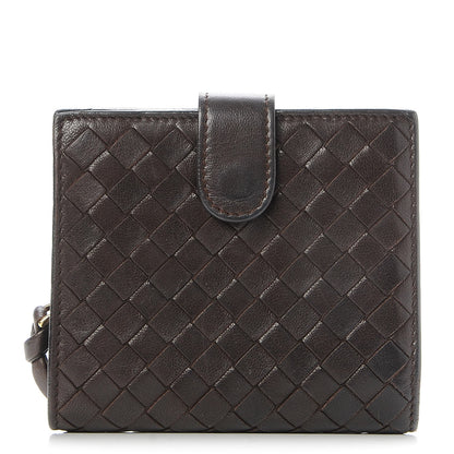 Bottega Veneta Nappa Intrecciato French Flap Wallet Ebano 1 of 8