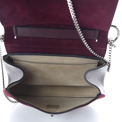 Chloe Suede Smooth Calfskin Drew Shoulder Bag Dark Purple 5 of 9