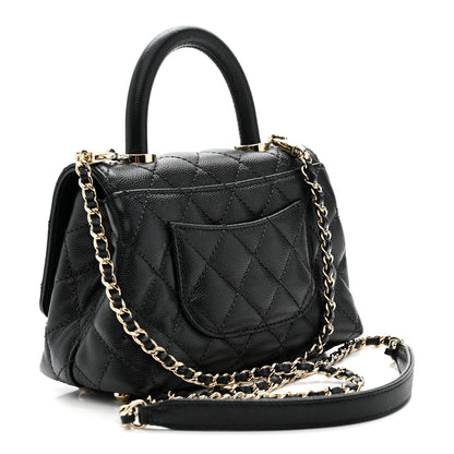 Chanel Caviar Quilted Extra Mini Coco Handle Flap Black 3 of 11