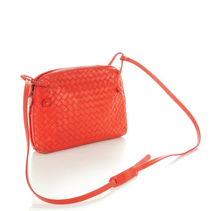 Bottega Veneta Nappa Intrecciato Pillow Crossbody Messenger Corniola 3 of 9