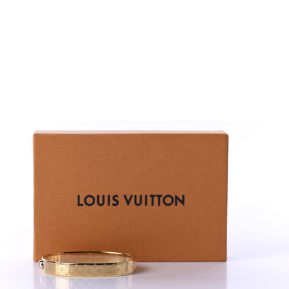 Louis Vuitton Brass Monogram Nanogram Cuff M Gold 6 of 6