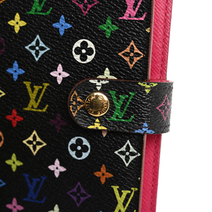 Louis Vuitton Monogram Multicolor Small Ring Agenda Cover Black Grenade 10 of 14
