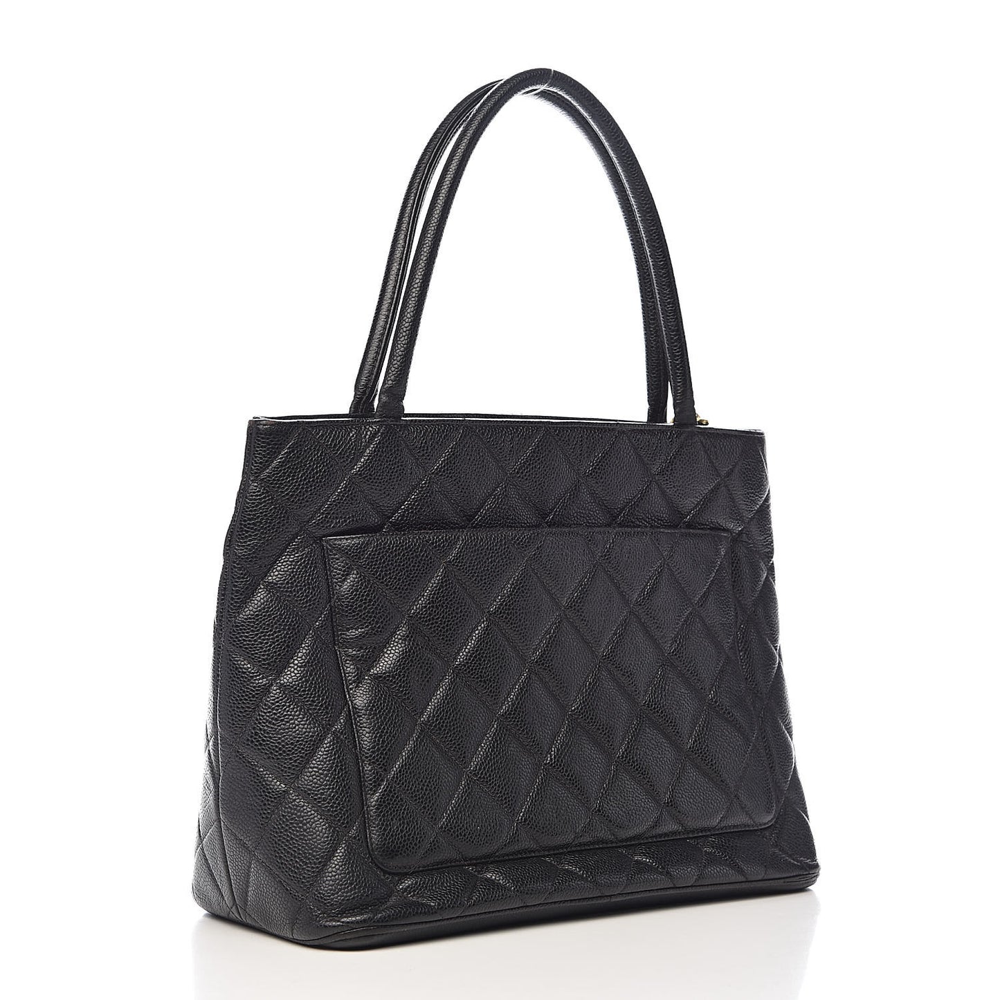 Caviar Quilted Medallion Tote Black