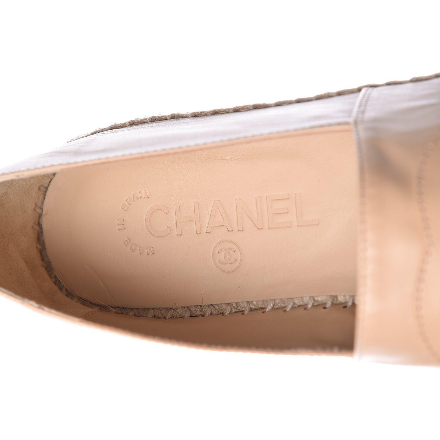 Lambskin CC Espadrilles 38 Beige Black
